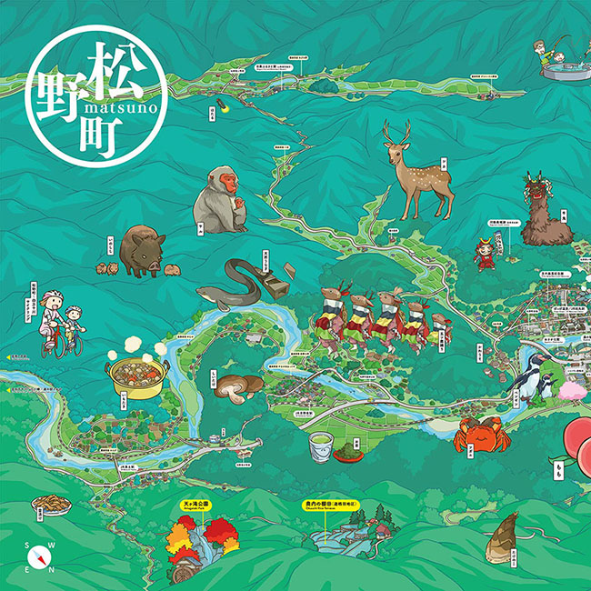 Matsuno-cho area illustration map